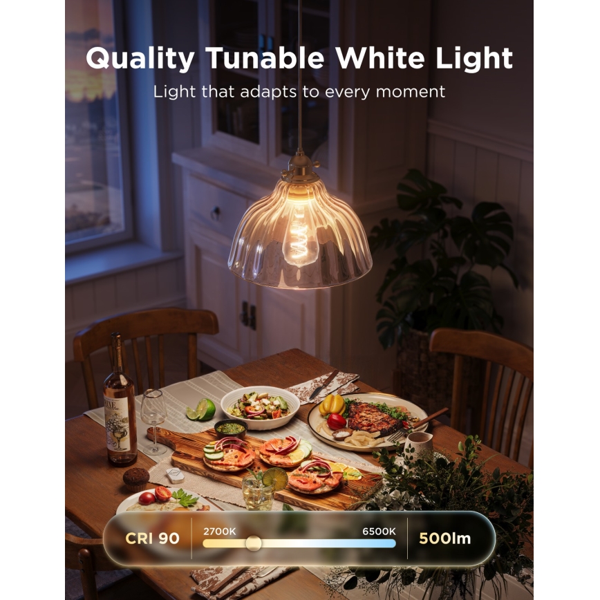 Govee - SADA 2xLED RGBWW Stmívatelná žárovka Smart MATTER ST64 E27/5W/230V 2700-6500K Wi-Fi