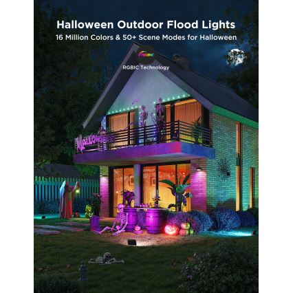 Govee - SADA 4x LED RGBICWW Stmívatelný reflektor LED/24W/230V IP66 Matter Wi-Fi