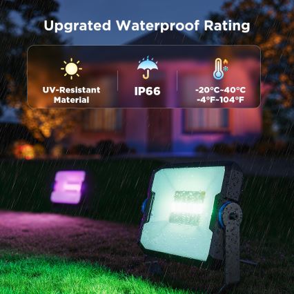 Govee - SADA 4x LED RGBICWW Stmívatelný reflektor LED/24W/230V IP66 Matter Wi-Fi