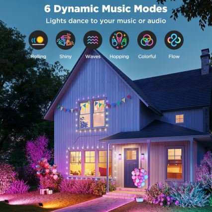 Govee - SADA 4x LED RGBICWW Stmívatelný reflektor LED/24W/230V IP66 Matter Wi-Fi