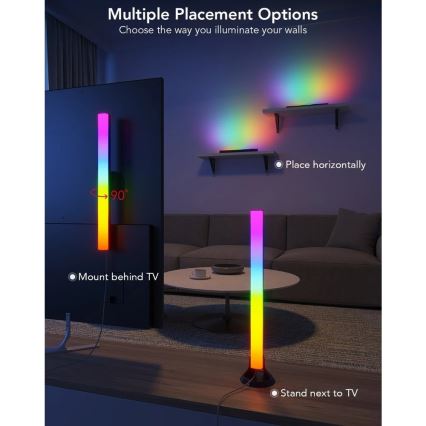 Govee - SMART LED RGBIC Panel 38cm pro TV 43-75 - 2ks Wi-Fi