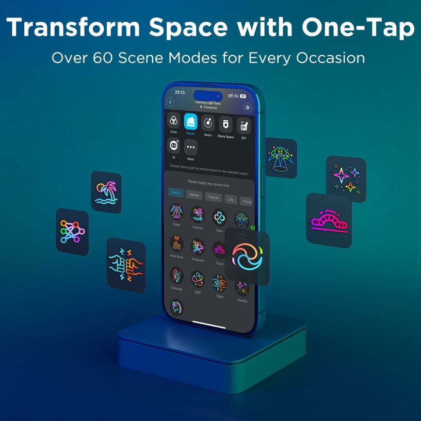 Govee - Smart RGBIC Gaming Pro světelné panely Matter Wi-Fi