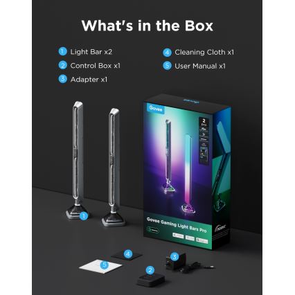 Govee - Smart RGBIC Gaming Pro světelné panely Matter Wi-Fi