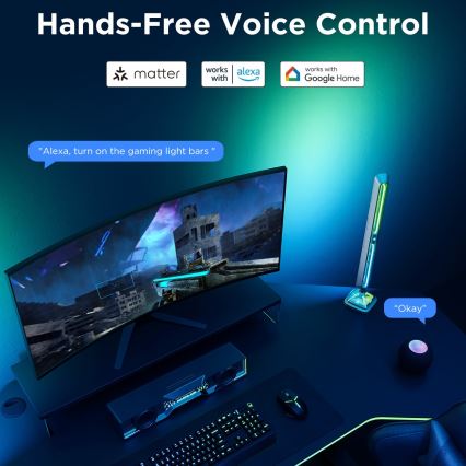 Govee - Smart RGBIC Gaming Pro světelné panely Matter Wi-Fi