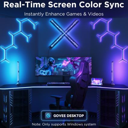 Govee - Smart RGBIC Gaming Pro světelné panely Matter Wi-Fi