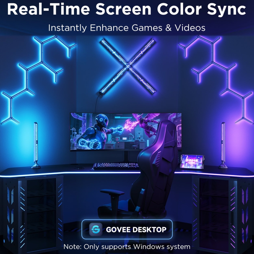 Govee - Smart RGBIC Gaming Pro světelné panely Matter Wi-Fi