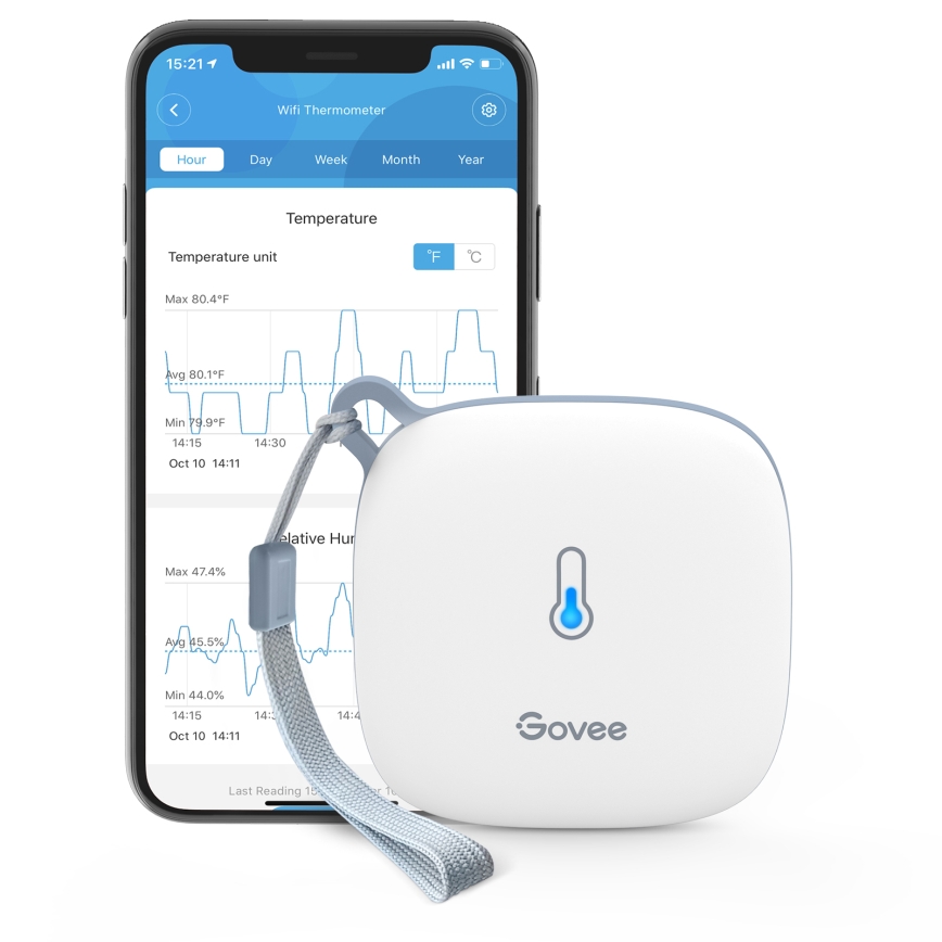 Govee - Teploměr a vlhkoměr 3xAAA Wi-Fi