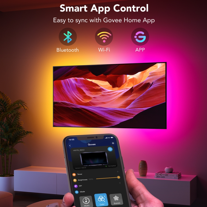 Govee - TV 55-65 SMART LED podsvícení RGBIC Wi-Fi