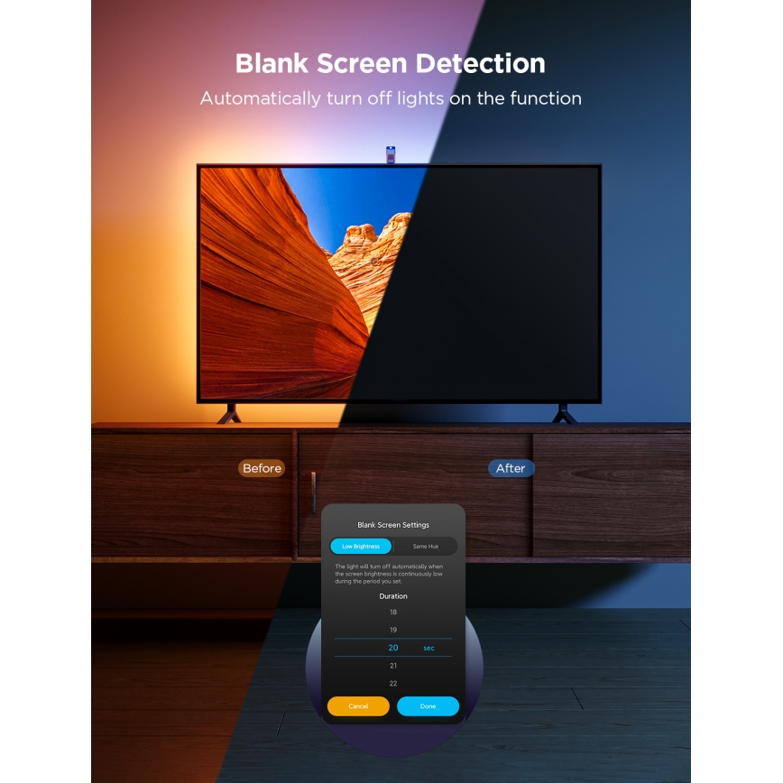 Govee - TV Backlight 3 Lite TV 75-85 SMART LED podsvícení RGBICW Wi-Fi IP67