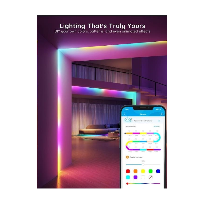 Govee - Wi-Fi RGBIC PRO Smart LED pásek 10m