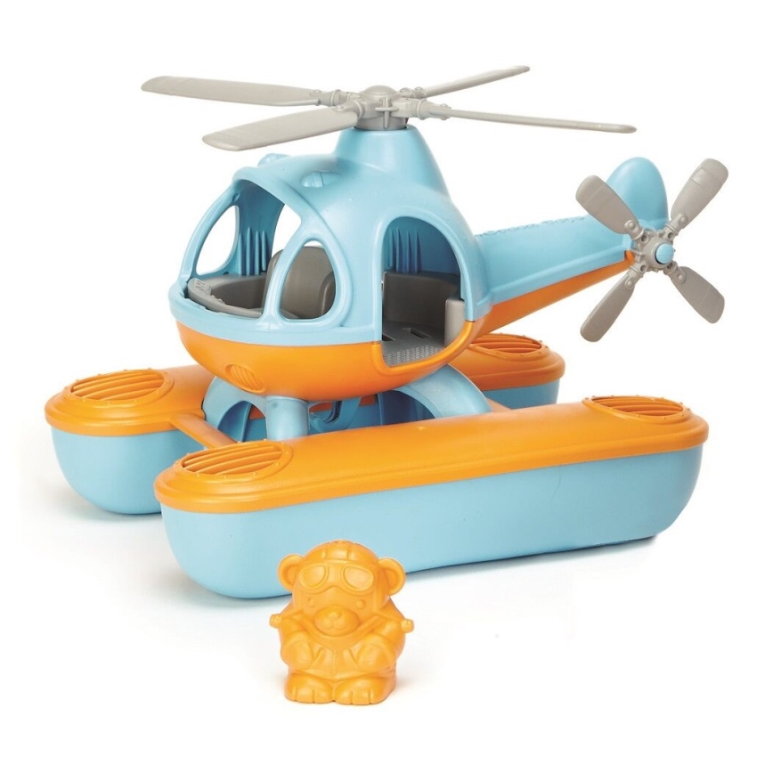 Green Toys - Vrtulník hydroplán modrá/oranžová