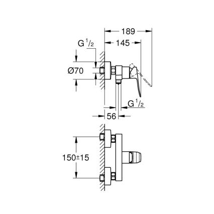 GROHE 1018740000 - Sprchová baterie DICE lesklý chrom
