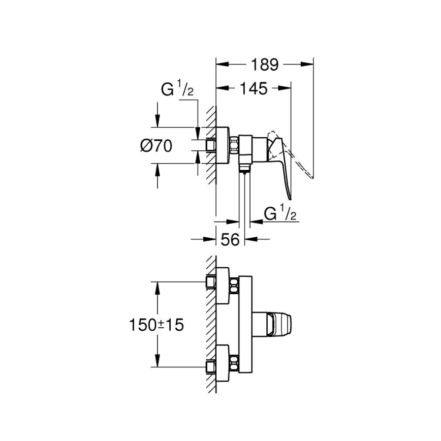 GROHE 1018740000 - Sprchová baterie DICE lesklý chrom