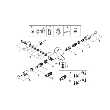 GROHE 1022162432 - Termostatická vanová baterie PRECISION TREND DN 15 černá
