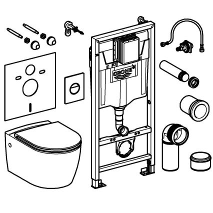 GROHE 103846SH00 - Sada 5 v 1 SOLIDO 1,13 m keramika/bílá