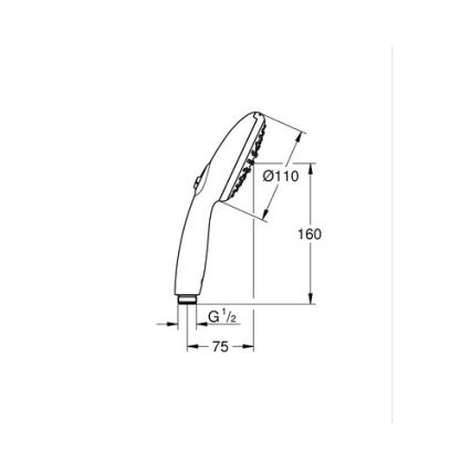 GROHE 1053152431 - Ruční sprcha VITALIO START 110 600 mm černá
