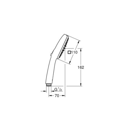 GROHE 1053162431 - Ruční sprcha VITALIO COMFORT 110 600 mm černá