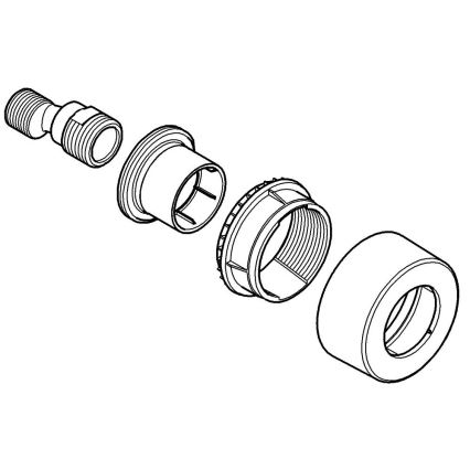 GROHE 12693000 - S-přípojka 12” × 34” lesklý chrom
