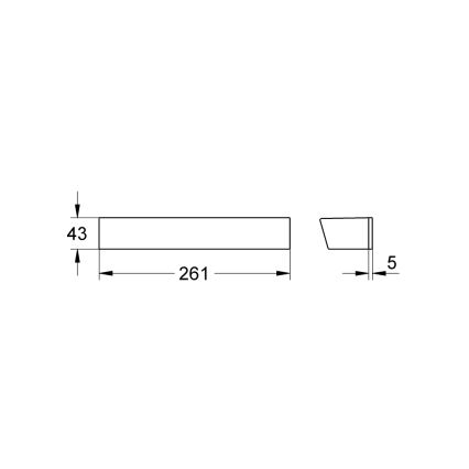 GROHE 18608001 - Polička GROHTHERM 2000 lesklý chrom