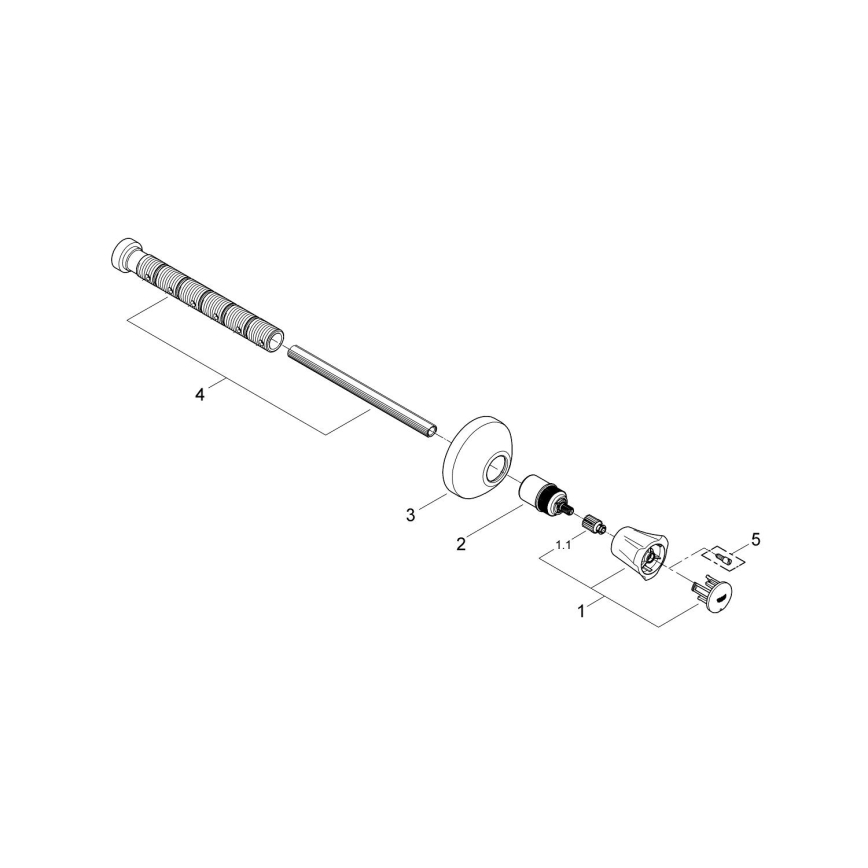 GROHE 19806001 - Vrchní díl podomítkového ventilu COSTA L 20-200 mm lesklý chrom