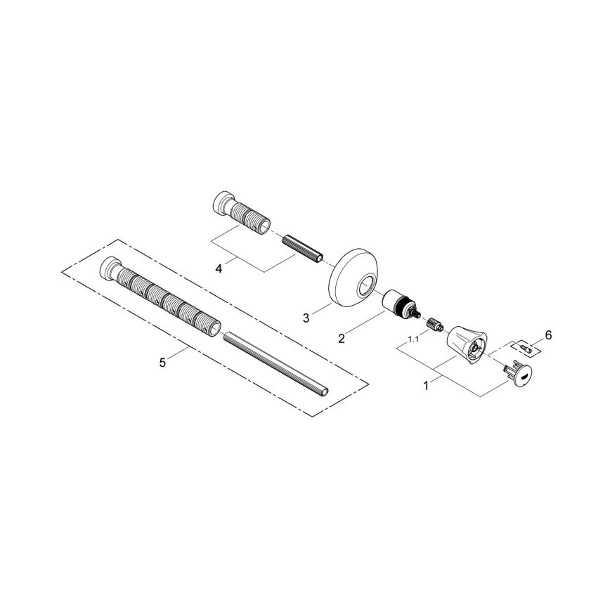 GROHE 19808001 - Vrchní díl podomítkového ventilu COSTA L lesklý chrom