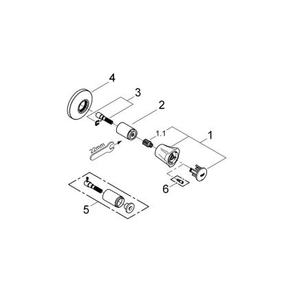 GROHE 19855001 - Vrchní díl podomítkového ventilu COSTA L 10-35 mm lesklý chrom