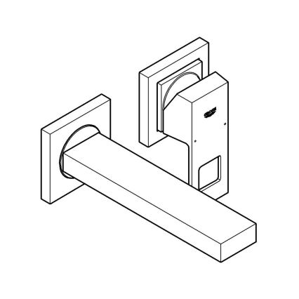 GROHE 19895000 - Umyvadlová dvouotvorová baterie EUROCUBE 171 mm lesklý chrom