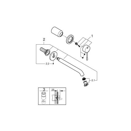 GROHE 19967001 - Umyvadlová baterie ESSENCE 110 mm lesklý chrom