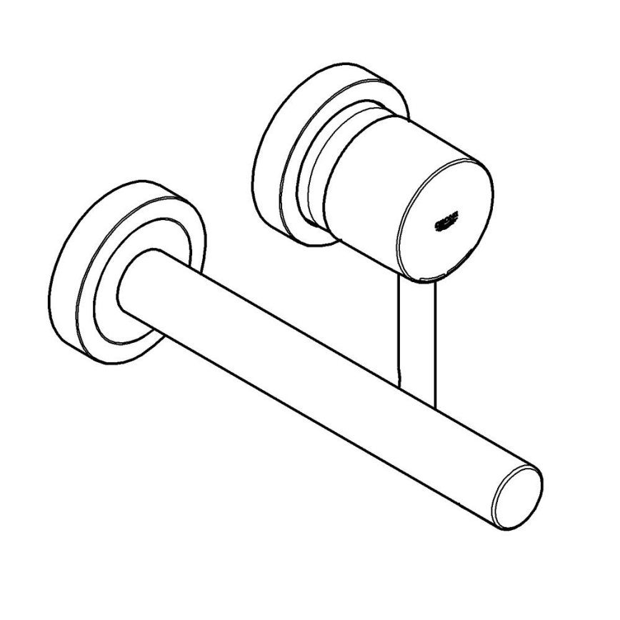 GROHE 19967GL1 - Dvouotvorová umyvadlová baterie ESSENCE 230 mm zlatá