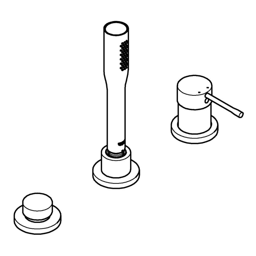 GROHE 19976001 - Vanová tříotvorová kombinace ESSENCE lesklý chrom