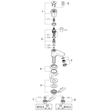 GROHE 20404001 - Stojánkový ventil COSTA L DN 15 lesklý chrom