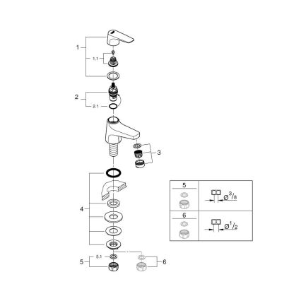 GROHE 20577000 - Stojánkový ventil START FLOW DN 15 lesklý chrom