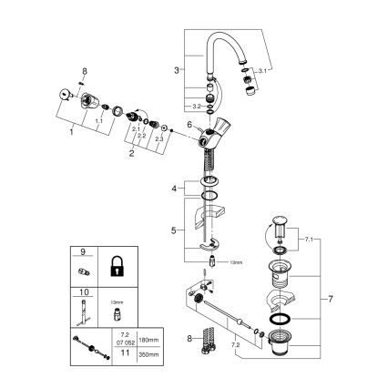 GROHE 21375001 - Umyvadlová baterie COSTA L lesklý chrom