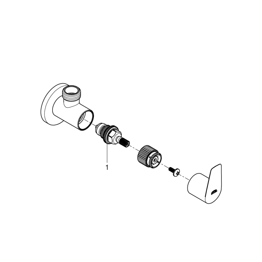GROHE 22009001 - Rohový ventil DN 15 lesklý chrom
