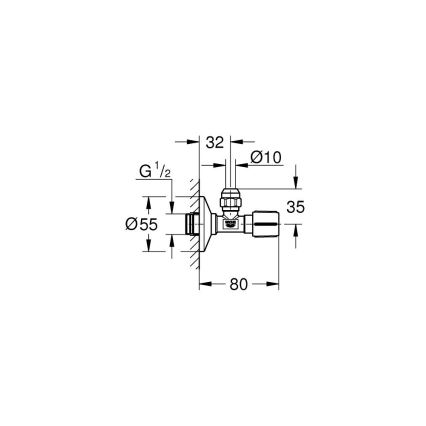 GROHE 22039000 - Rohový ventil UNIVERSAL DN 15 lesklý chrom