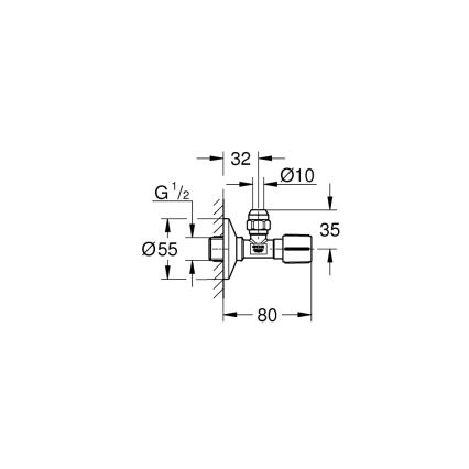 GROHE 220732430 - Rohový ventil DN 15 černá