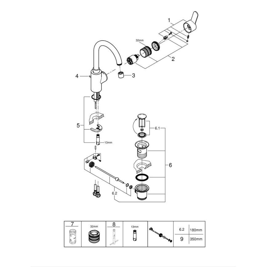 GROHE 23043003 - Umyvadlová baterie EUROSTYLE COSMOPOLITAN velikost L chrom