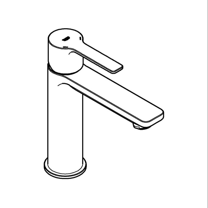 GROHE 23106AL1 - Umyvadlová baterie LINEARE velikost S grafit