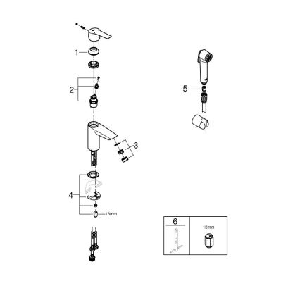 GROHE 23123003 - Umyvadlová baterie START 165 mm lesklý chrom