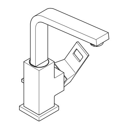 GROHE 23135AL0 - Umyvadlová baterie EUROCUBE velikost L grafit