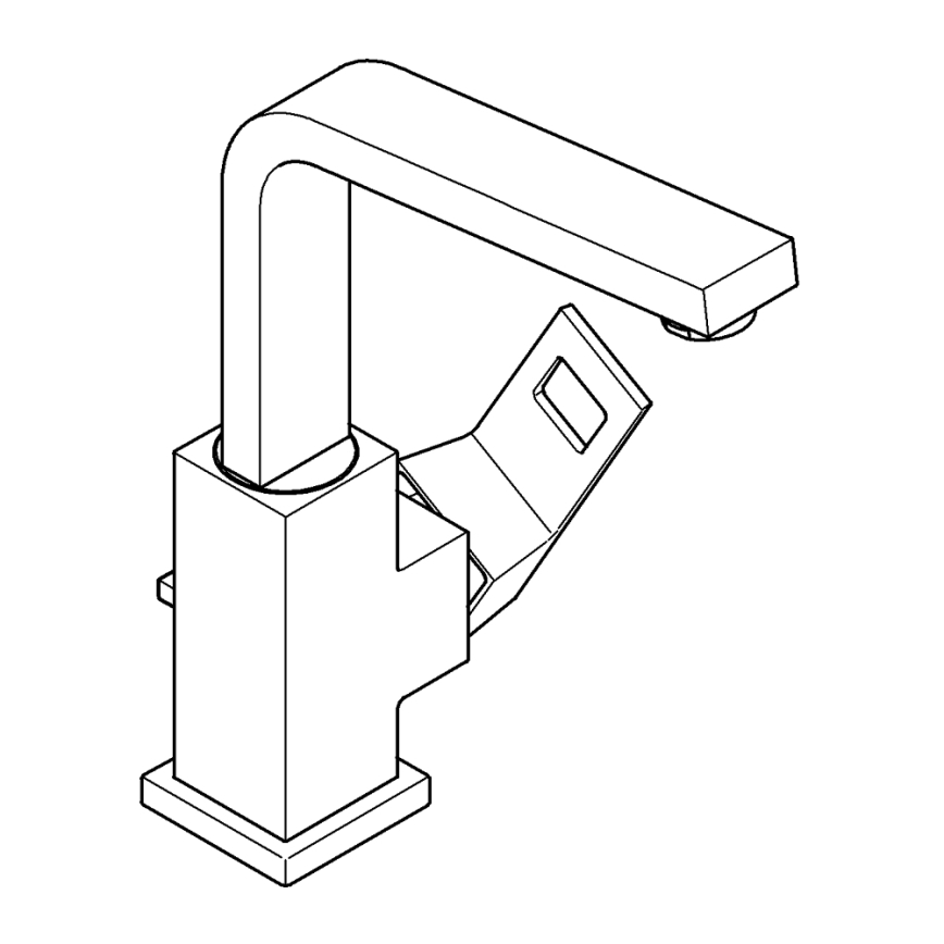 GROHE 23135AL0 - Umyvadlová baterie EUROCUBE velikost L grafit