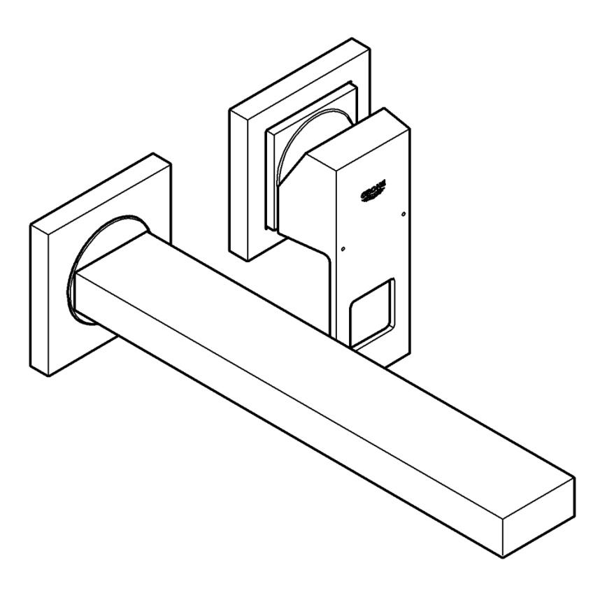 GROHE 23447000 - Umyvadlová baterie EUROCUBE 231 mm lesklý chrom