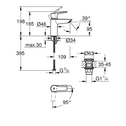 GROHE 23551002 - Umyvadlová baterie START velikost S lesklý chrom
