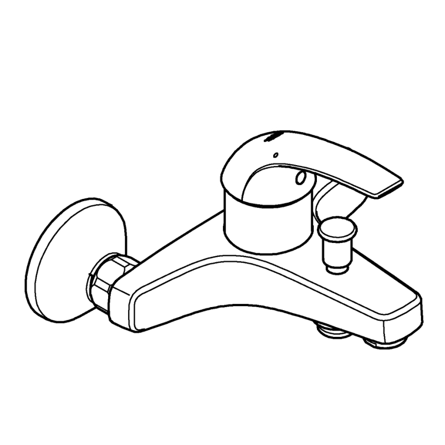 GROHE 23599000 - Vanová baterie EUROSMART DN 15 lesklý chrom