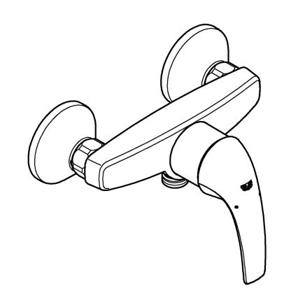 GROHE 23631000 - Sprchová baterie BAUCURVE 150 mm lesklý chrom