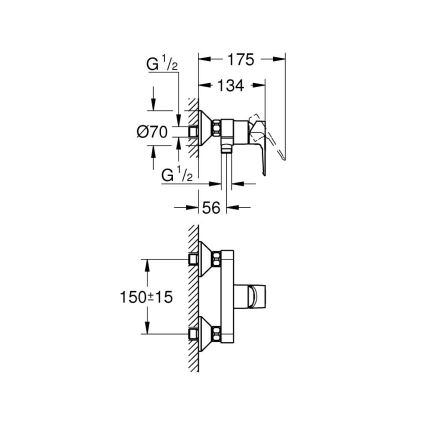 GROHE 23634001 - Sprchová baterie DN 15 lesklý chrom