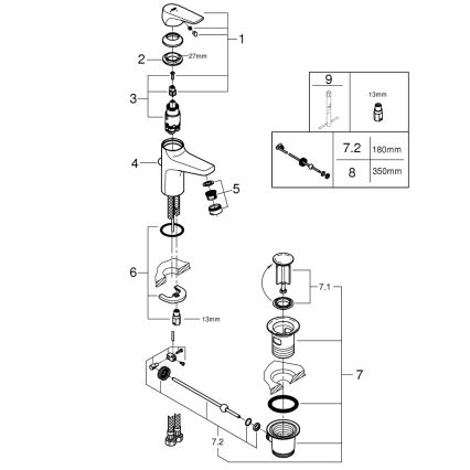 GROHE 23769000 - Umyvadlová baterie START FLOW lesklý chrom