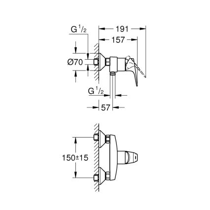 GROHE 23771000 - Sprchová baterie START FLOW lesklý chrom