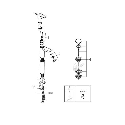 GROHE 23777001 - Umyvadlová baterie START EDGE velikost XL lesklý chrom