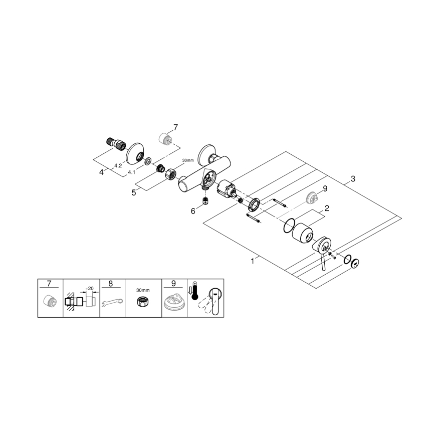GROHE 23786000 - Sprchová baterie START CLASSIC 150 mm lesklý chrom